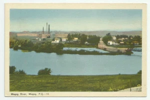 Magog River Magog PQ Postcard Quebec Canada Unposted Vintage - Picture 1 of 2