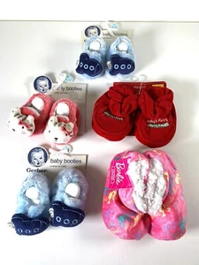 Lot of 5 Gerber Barbie Baby Toddler Slippers Boys Girls Booties 0-6m 6-12m 0-24m - Picture 1 of 24