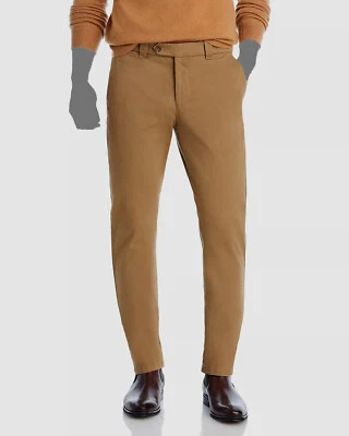 $98 Bloomingdale's Men's Brown Tailored Fit Chinos Pants Size W36/L30 - Image 1 of 3