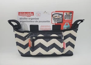 Skip Hop Skidaddle Kinderwagen Organizer schwarz gestreift Chevron Zip-Off Tasche - Bild 1 von 4