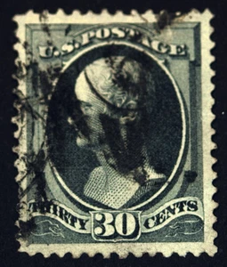 #165 30c Greenish Black 1874 VF-XF Used Fresh - Picture 1 of 1