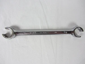 Llave de tuerca de llamarada Bonney RF53 11/16"" 5/8"" de colección usada - Imagen 1 de 4