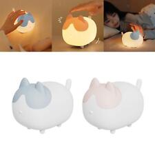Cat Shape Silicone Nursery Night Light Dimmable Cute NightStand Lamp for Kids