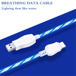 CANDYFLOW LIGHT LED 3ft data charger cable FOR MICRO-C TYPE REVERSIBLE PIN phone - Picture 1 of 15