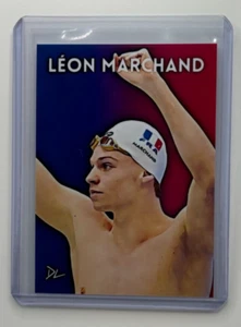 Leon Marchand Limited Edition Artist Signed Team France Trading Card 7/10 - Picture 1 of 2