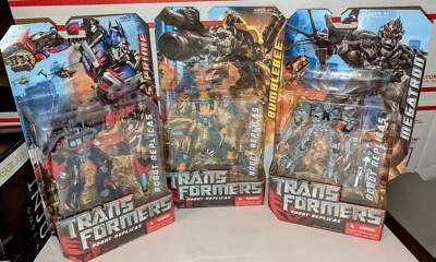 Hasbro Transformers 2007 Robot Replicas Optimus Prime Bumblebee & Megatron MOC - Image 1 of 2