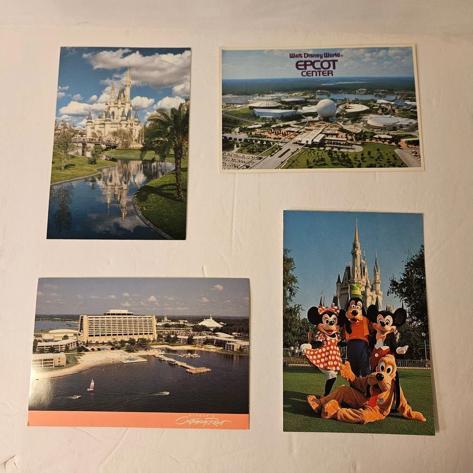 Postales de colección de Walt Disney World Magic Kingdom colección central EPCOT años 90 Foto 1 de 4