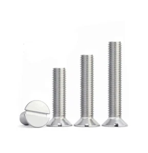 M1.2 M1.6 M2 M2.5 M3 M4 304SUS Slotted Countersunk Head Screw One Word Flat Bolt - Picture 1 of 2