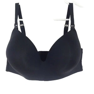 AUDEN Black Women's Nursing Lightly Lined Seamless Wire Free Bra Size 38DDD - Picture 1 of 5
