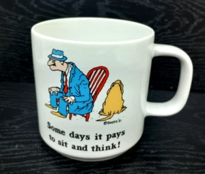 Vintage Sit and Think Mug Man And Dog Drawing Board Greeting Cards 1981 *READ* - Picture 1 of 6