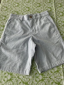 Little Boys Vineyard Vines Blue Seersucker Shorts Size 8 - Picture 1 of 7