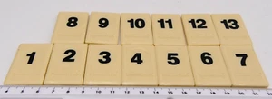 1997 Rummikub Game Replacement Lot 13 Black Tile Parts Only - Picture 1 of 3