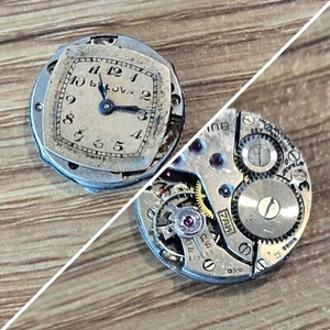 Vintage Round 1940 Bulova 7AM BXW 17 Jewel Swiss Mechanical Watch Movement WP2 - Bild 1 von 12