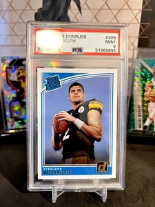 ⭐️ MASON RUDOLPH 2018 PANINI DONRUSS #305 PSA 9 MINT RC ROOKIE STEELERS 🔥🔥 - Picture 1 of 2