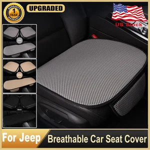 2025 Car Front/Rear Seat Covers Breathable Ice Silk Cushions Protectors For Jeep - Picture 1 of 30