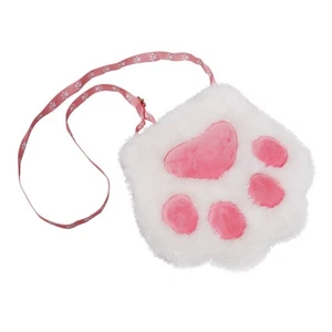 Cute for Cat Paw Shape Shoulder Bag Purse Fluffy Plush Crossbody Handbag Clutch - Picture 1 of 8