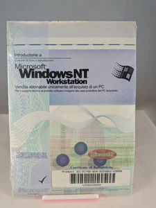 MICROSOFT WINDOWS NT WORKSTATION ITALIANO VERSIONE CD VINTAGE SOFTWARE SIGILLATO - Foto 1 di 2