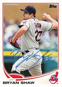 2013 Topps #US257 Bryan Shaw Indians Signed Auto *L889 - Picture 1 of 2