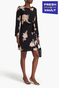 RRP€440 EMPORIO ARMANI Silk Mini Dress EU48 US12 UK16 XXL Lined Lightweight - Foto 1 di 7