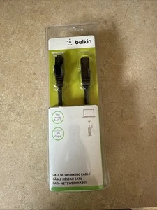 Belkin A3L980bt02MBLKS 2 Meter Ethernet Patch Snagless Category 6 Black Cable - Afbeelding 1 van 2