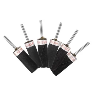 6 Pcs Cylindrical Sandpaper Rod Grinding Head Rotary Tool Accessories Sanding - Picture 1 of 12