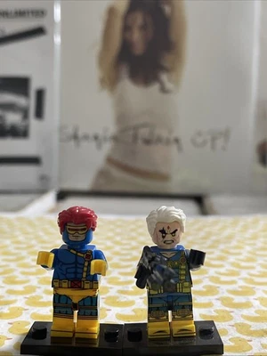 CYCLOPS & CABLE LEGO MINIFIG FIGURE uncanny x-men scott nathan summers marvel - Image 1 of 4