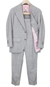 SUITSUPPLY La Spalla Men's Suit UK34R Grey Slim Pure Wool Melange S120s 2Piece - Picture 1 of 20
