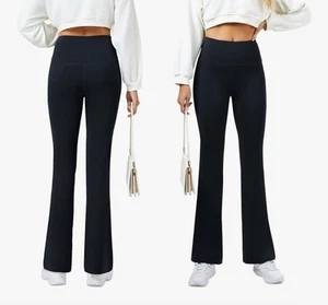 TOPYOGAS Pantalones de Yoga Cintura Alta Control Abdomen Bootcut Acampanados Leggings Entrenamiento Talla L - Imagen 1 de 8
