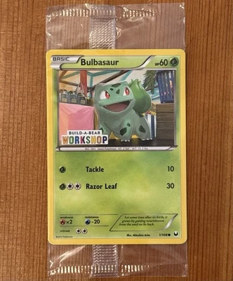 Bulbasaur 1/108, NM Sealed Promo, Build-A-Bear Stamp, BW Era, Pokemon TCG Card - Image 1 of 2