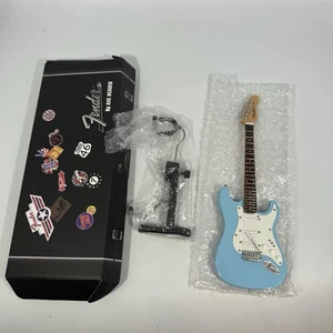 Axe Heaven Fender Blue White Miniature Guitar Replica Collectible - Picture 1 of 7