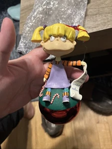 Rare Rugrats Angelica Pickles on Ball Christmas Ornament Vintage 90s - Picture 1 of 4