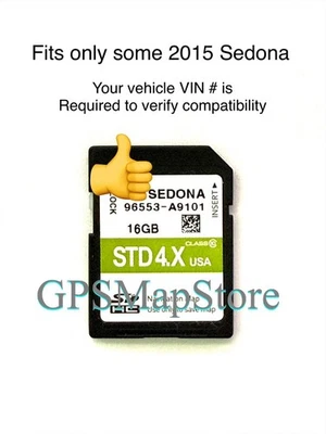 2015 Sedona GPS Navigation Memory SD Card U.S Map OEM *Please Read Description - Image 1 of 2