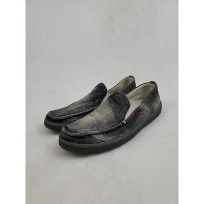 Sale Timberland Earthkeepers Shoes Mens  11 Faded Black Denim Slip On Loafers - Image 1 of 4