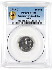 GERMANIA 50 Pfennig 1949 J - PCGS AU58 - Picture 1 of 3