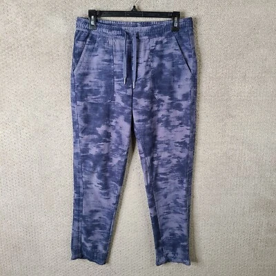 Athleta Pants Womens 6 Purple Tie Dye Farallon Printed Jogger Cotton Stretch - Image 1 of 4