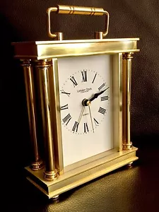 Superb Quality Heavy Gold Plated "London Clock Company" Quartz Carriage Clock - Picture 1 of 12