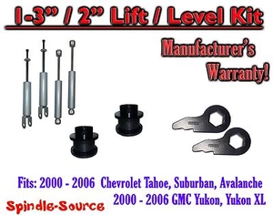1-3" Keys / 2" Leveling Kit + SHOCKS FOR 00 - 06 CHEVY GMC 1500 SUVs tahoe yukon - Picture 1 of 1