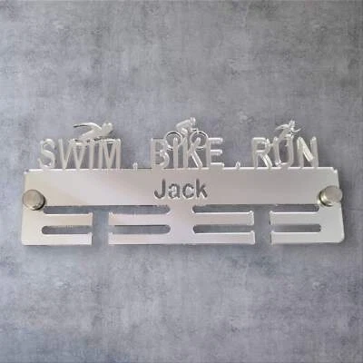 Colgador de medallas para nadar, bicicleta, correr - Espejo Foto 1 de 4