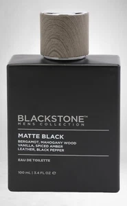 1 Blackstone Men's Collection Matte Black Eau De Toilette 3.4 fl oz New! - Picture 1 of 5