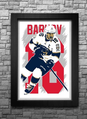 ALEKSANDER BARKOV art print/poster FLORIDA PANTHERS FREE S&H! JERSEY Cover