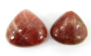 71.30 Ct Natural Sunstone Loose Gemstone 21-23 mm Cabochon Stone 2 Pcs Lot- 1110 - Picture 1 of 2