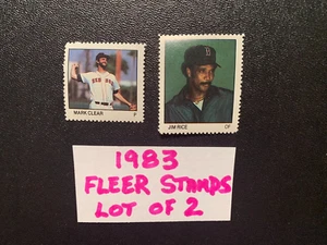 Boston Red Sox 1983 FLEER STAMP LOT OF 2 MNH JIM RICE / MARK CLEAR - Picture 1 of 1