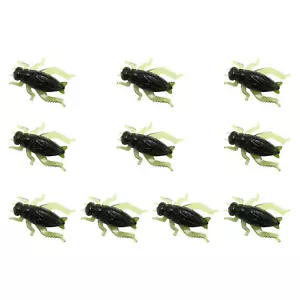 10 Pcs Fishing Baits Fake Artificial Lure Green Soft Plastic - Picture 1 of 5