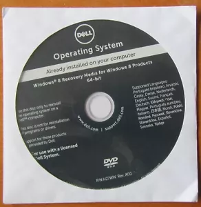 Microsoft Windows 8 Professional install DVD - with Product key, Dell Recovery - Picture 1 of 3