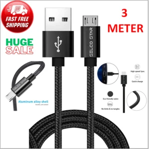 3M /Micro USB Data Charge Charging Cable For Samsung Galaxy Tab J 7.0" & J Max  - Picture 1 of 7