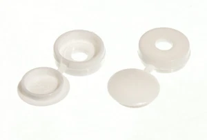 New 400 X Screw Caps With Hinged Covers To Fit No. 6 &Amp; No. 8 Screws White - - Picture 1 of 1