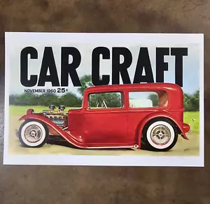 Revista artesanal de autos impresa Gossett de colección Hot Rod 1932 Ford Lil Coffin Póster Hemi V8 - Imagen 1 de 5
