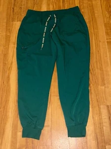 Med Couture Womens Size Large Green Scrub Pants Elastic Waist Pockets Drawstring - Bild 1 von 6
