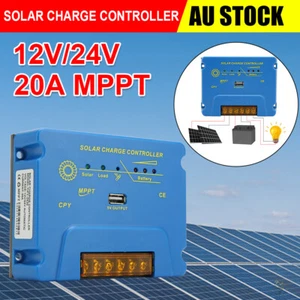 20A 12V/24V MPPT Solar Panel Charge Controller AGM GEL Lithium Battery Regulator - Picture 1 of 12