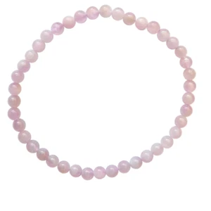 Bracciale perle Kunzite premium 4 mm guarigione emotiva amore di sé donna confezione regalo - Foto 1 di 5